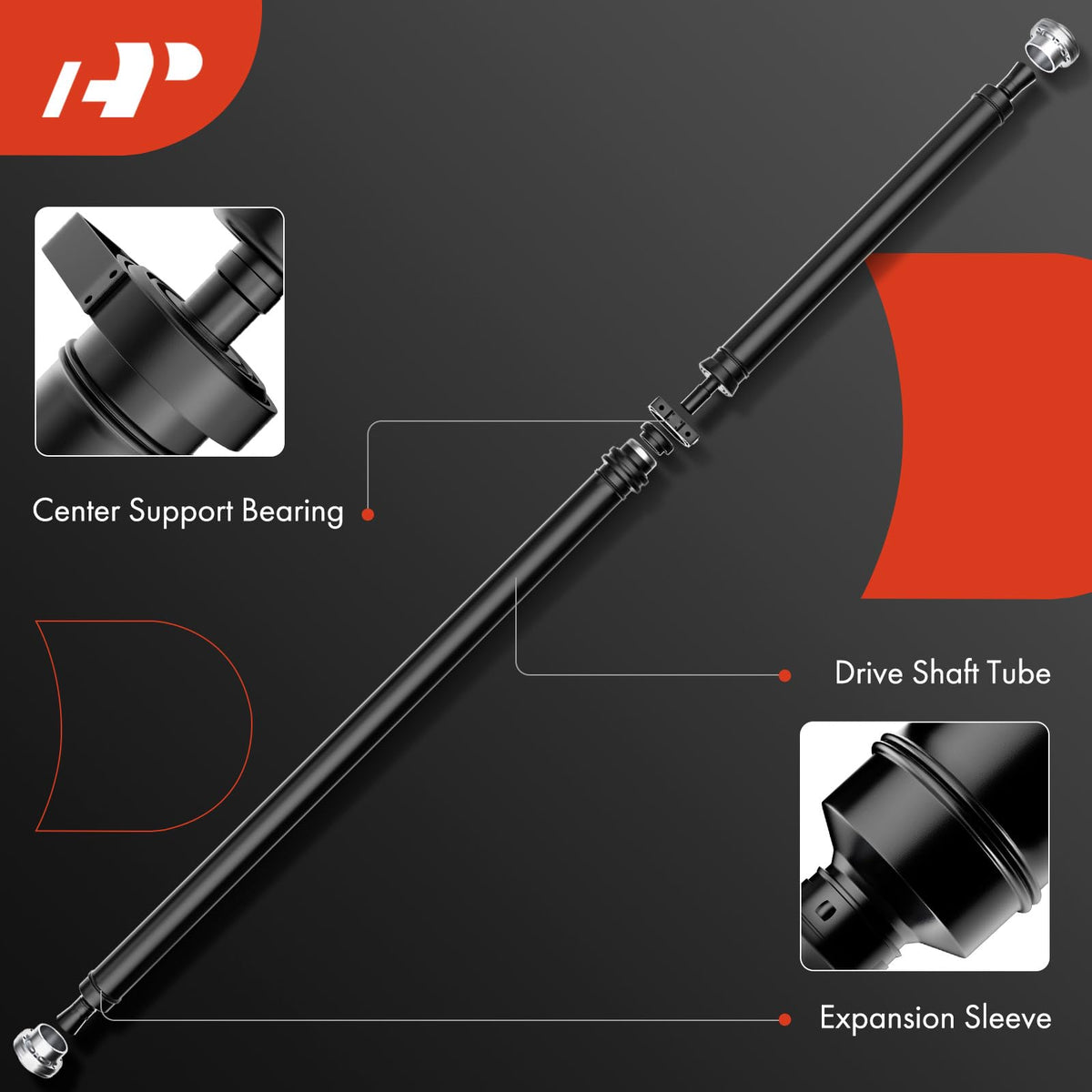 A-Premium 48.25" Rear Drive Shaft Driveshaft Assembly Compatible with Jeep