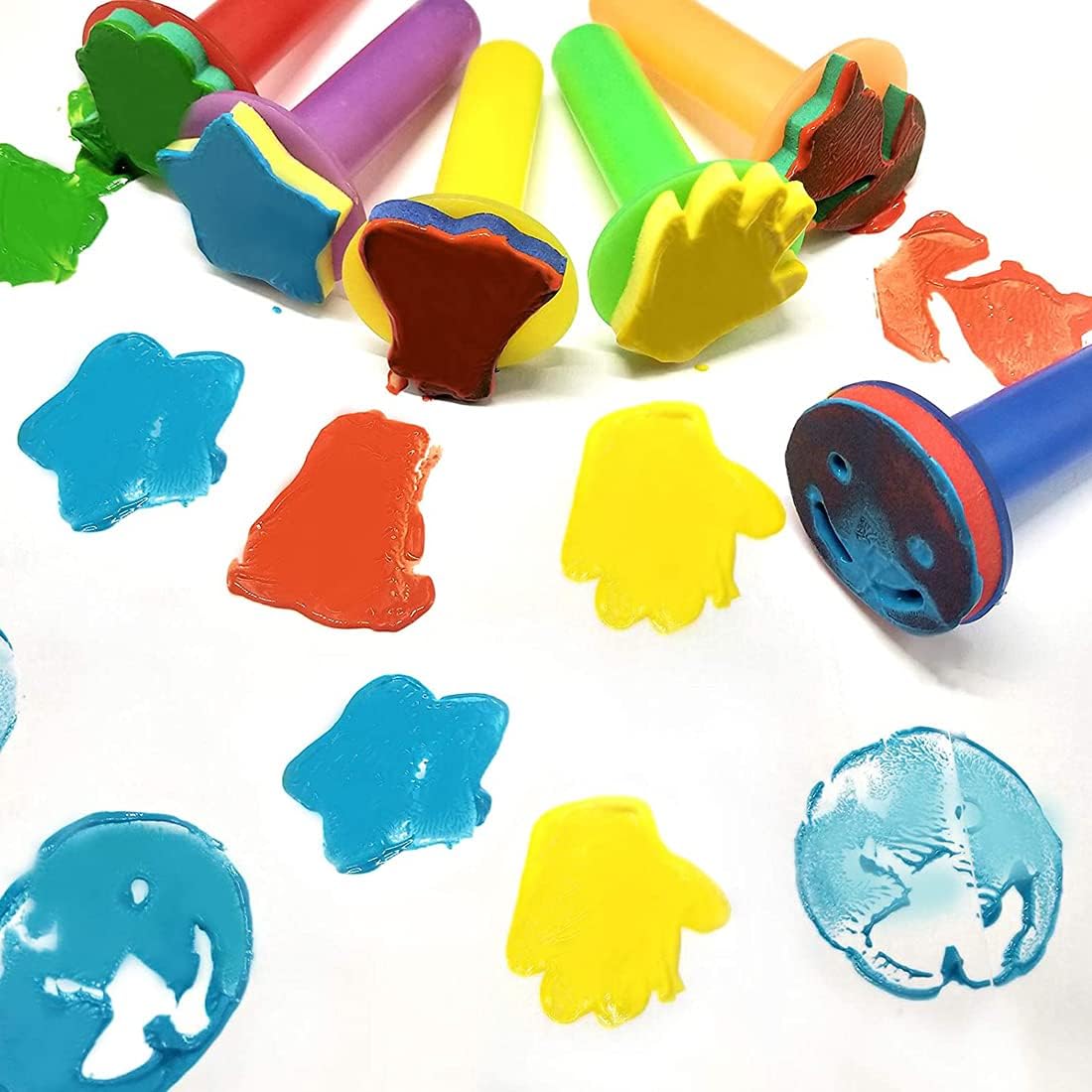 Kids Paint Sponges,Paint Sponges for Kid,Early Learning Kids Toddlers Paint Brushes Sponge Stamps Foam Art Craft