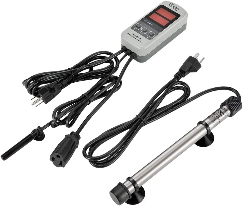 200W Titanium Aquarium Heater for Salt Water and Fresh Water, Digital Submersible Heater with External IC Thermostat