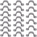 1/2 Inch PVC Pipe Strap, 2-Holes Conduit Pipe Clamps Plastic Pipe Supports (Grey, 20 Pcs)