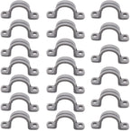 1/2 Inch PVC Pipe Strap, 2-Holes Conduit Pipe Clamps Plastic Pipe Supports (Grey, 20 Pcs)