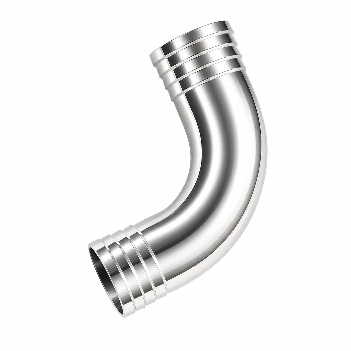 Yoebor SUS304 Sanitary Fitting 1/2" x 1/2" Hose Barb 90 Degree Elbow 1pc
