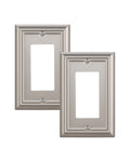 DEWENWILS Decorator Outlet Covers, Brushed Nickel Light Switch Cover Plates