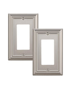 DEWENWILS Decorator Outlet Covers, Brushed Nickel Light Switch Cover Plates