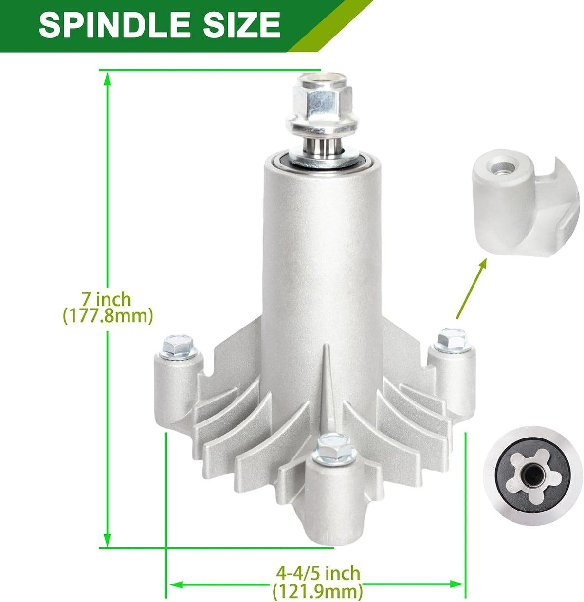 130794 128774 128285 Spindle Assembly with 153535 Pulley for Husqvarna Craftsman Poulan 38 42 Inch Deck Craftsman