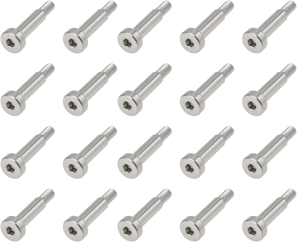 20PCS Shoulder Bolts 304 Stainless Steel 5mm Shoulder Dia 16mm Shoulder Length M4 Thread for Machinery and Textile Equipment