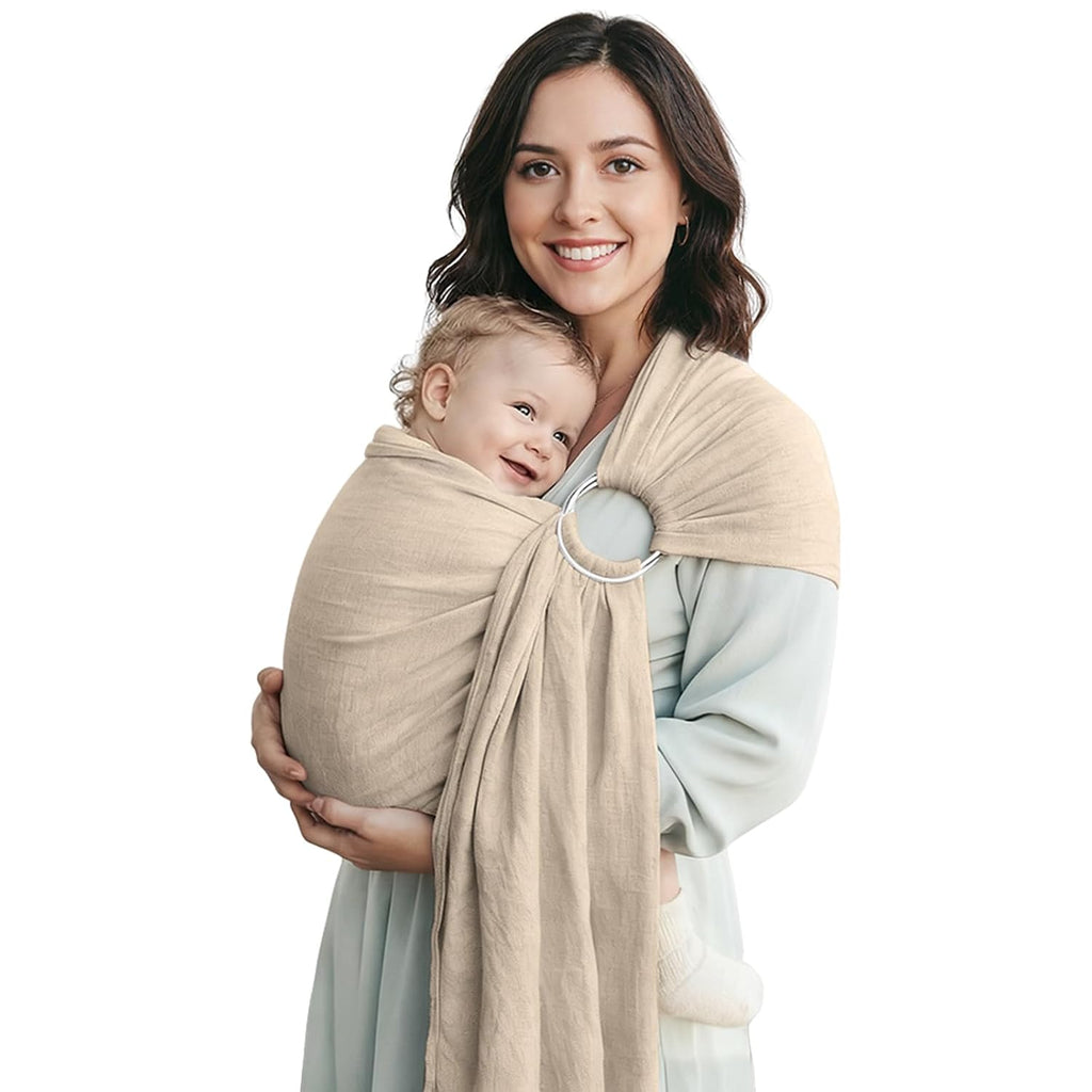 Baby Ring Sling Wrap, Lightweight Baby Carrier Sling Toddler Sling, Cotton Infants Wraps Carrier (7-35 lbs) for