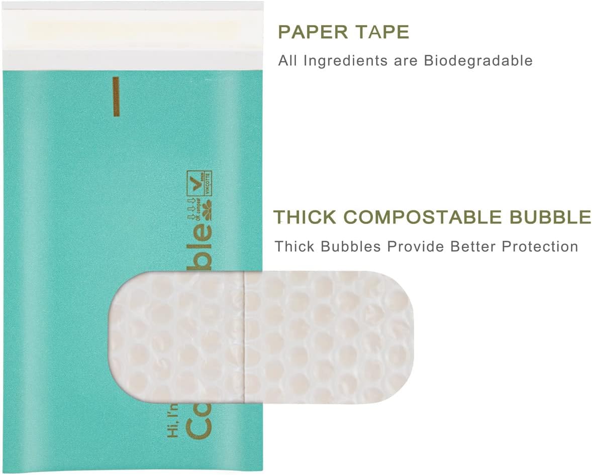 4x8 100% Biodegradable Bubble Mailers