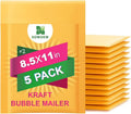 Kraft Bubble Mailers [5 Pack] Mailing Packing Envelopes #2 (8.5" x 11")