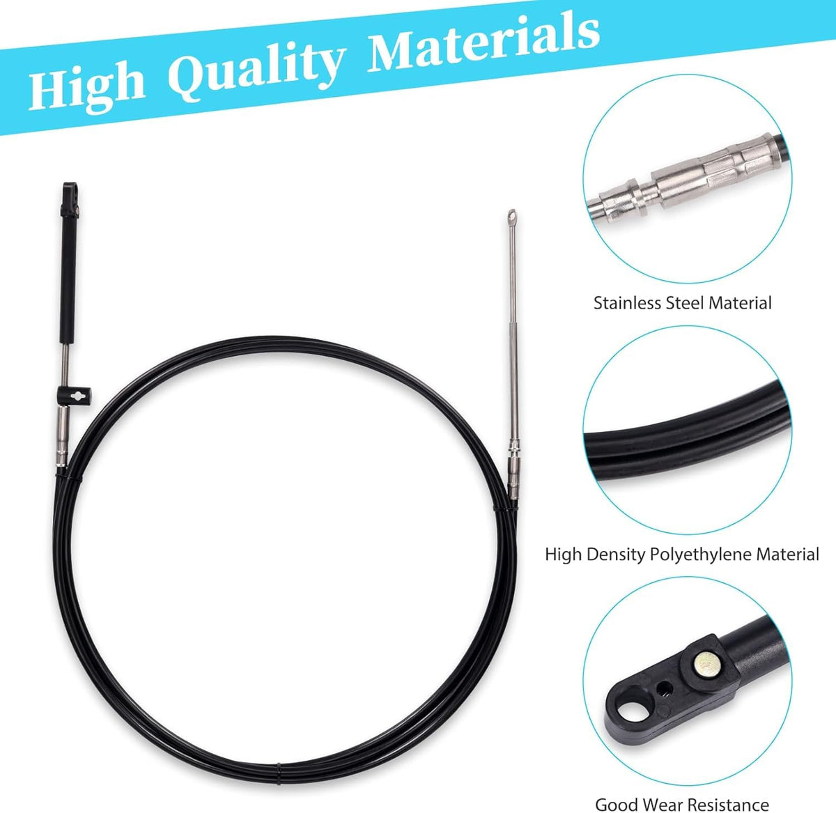 2pcs 19FT Gen2 Boat Throttle and Shift Cables For Mercury 4000 Control