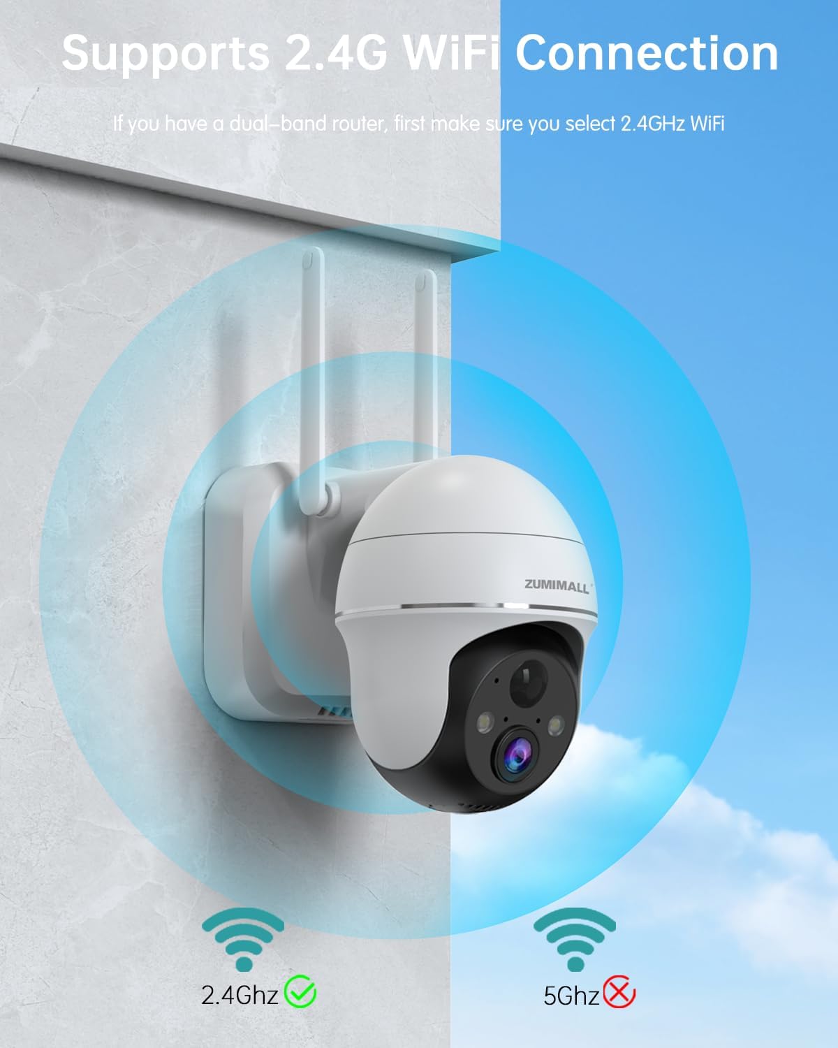 2K Security Cameras Wireless Outdoor, Battery Powered Cameras for Home Security with 360° View, Color Night Vision