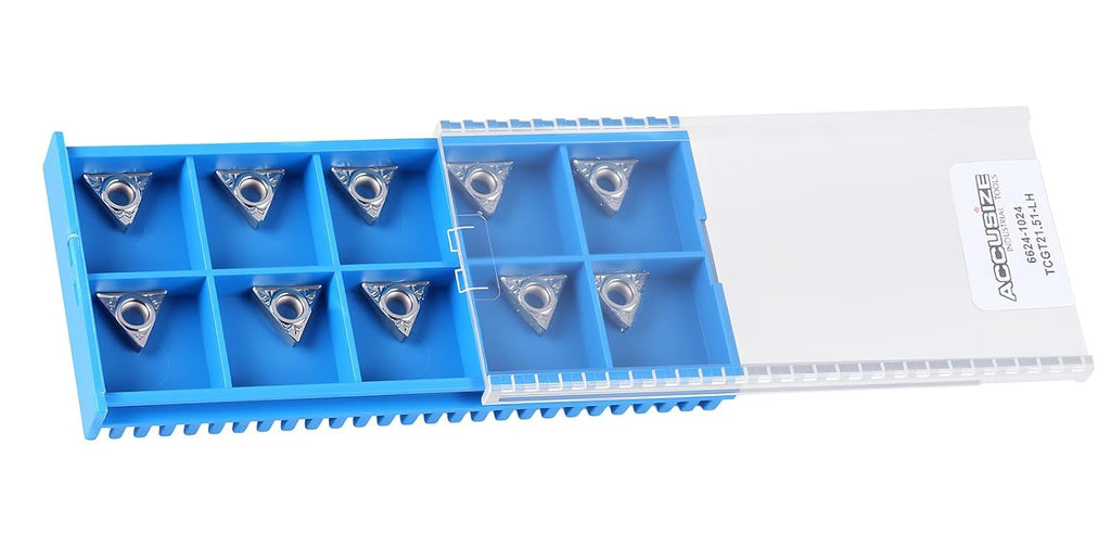 Accusize TCGT21.51-LH Carbide Inserts for Aluminum, 10 Pcs/Box