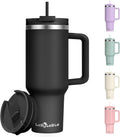 40oz Tumbler with Handle,Double Wall Vacuum Reusable Stainless Steel Insulated Water Bottle,With Leak Proof lid and
