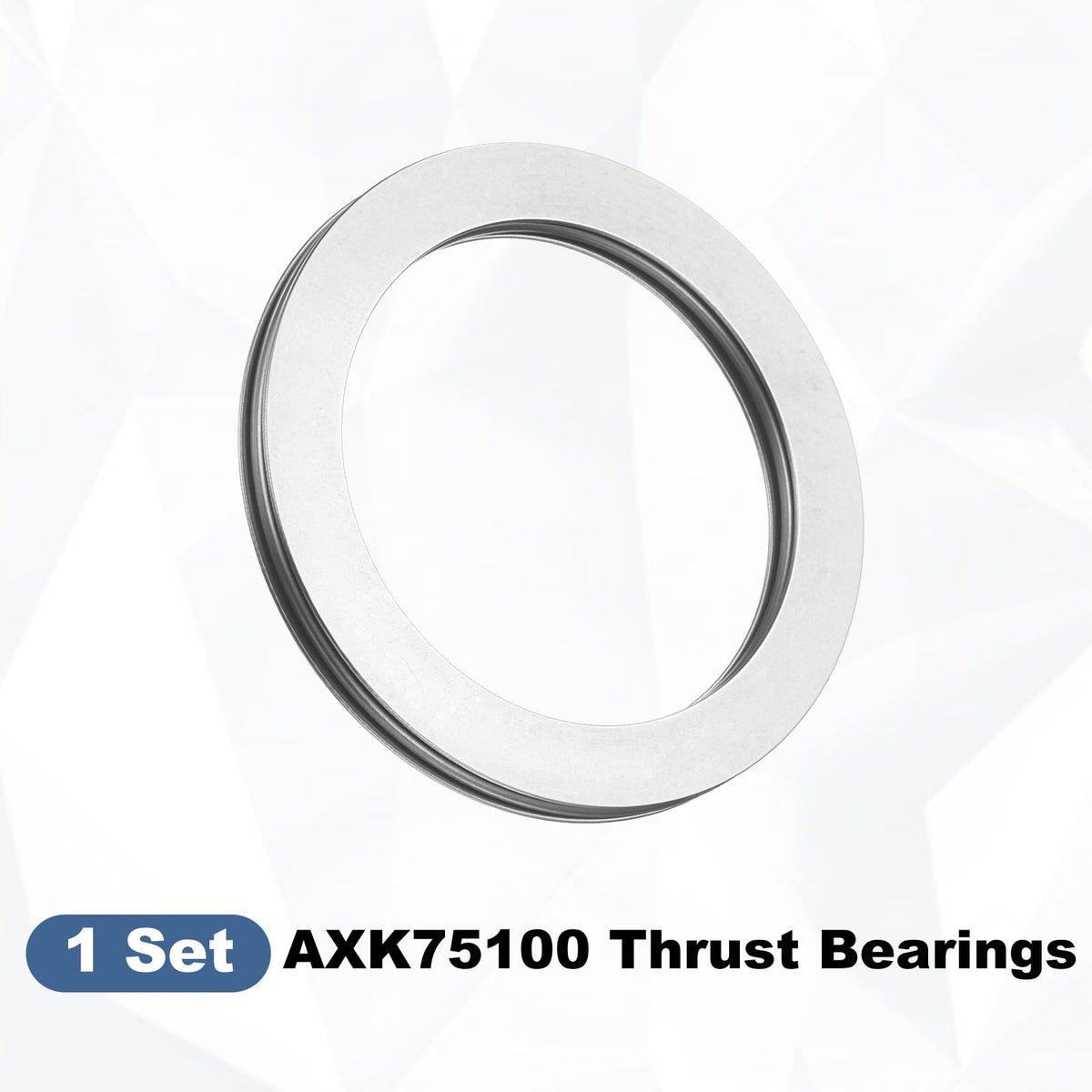 uxcell AXK75100 Thrust Needle Roller Bearings with Washers, ID 75mm