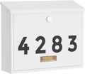 Locking Wall-Mount Mailbox for Outside, with 4 Keys, Galvanized Steel Rustproof Metal Postbox, 4" Dx13.8 Wx11.2 H