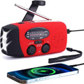 FM/AM/NOAA Weather Radio Hand Crank Self Powered Solar Portable Mini Emergency Survival Radios with 3 LED Super