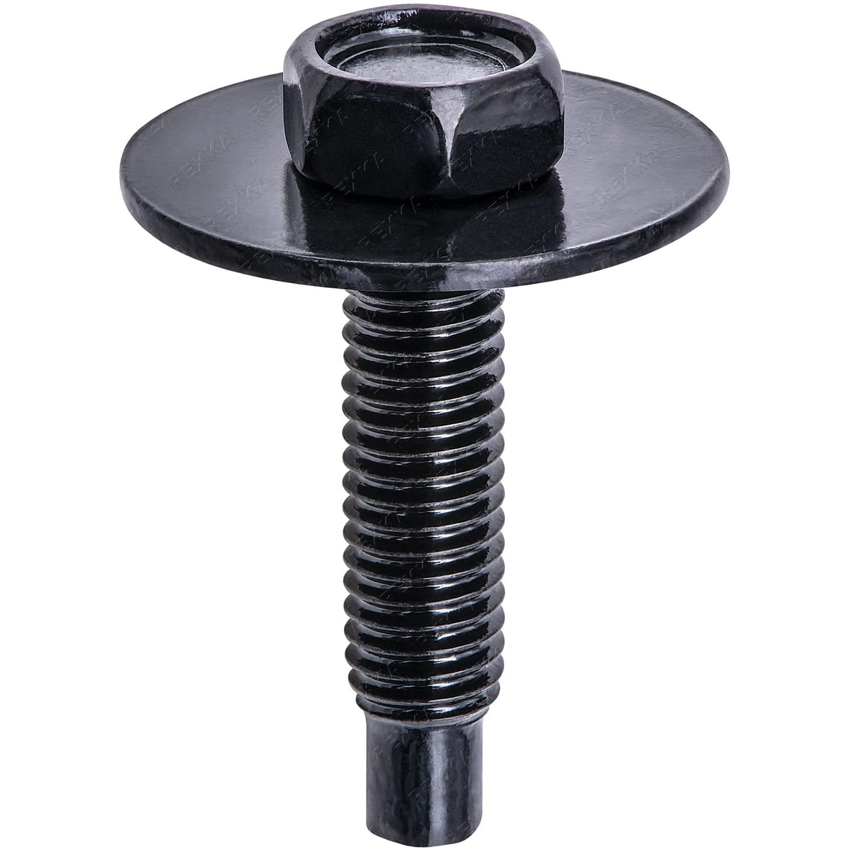 Rexka 40pcs M4.8 Hex Head Sems Body Bolt Screw for Bumper Fender Splash Shield Under Cover
