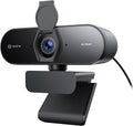 4K Webcam for PC with PDAF Autofocus, Privacy Cover, Dual Microphones, 4K@30FPS & 1080P@60FPS, Auto Light Correction