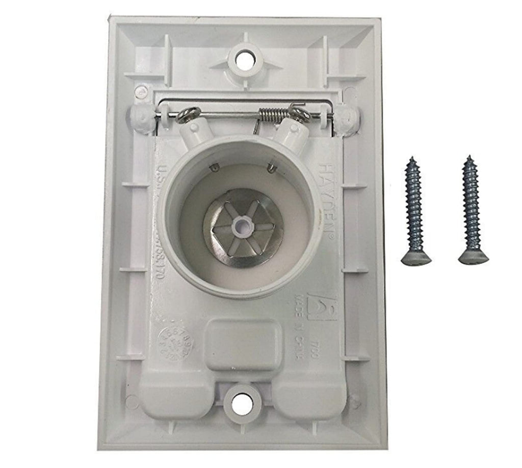 Central Vacuum Square Door Inlet Wall Plate White Compatible with Nutone Beam VacuFlow (2)