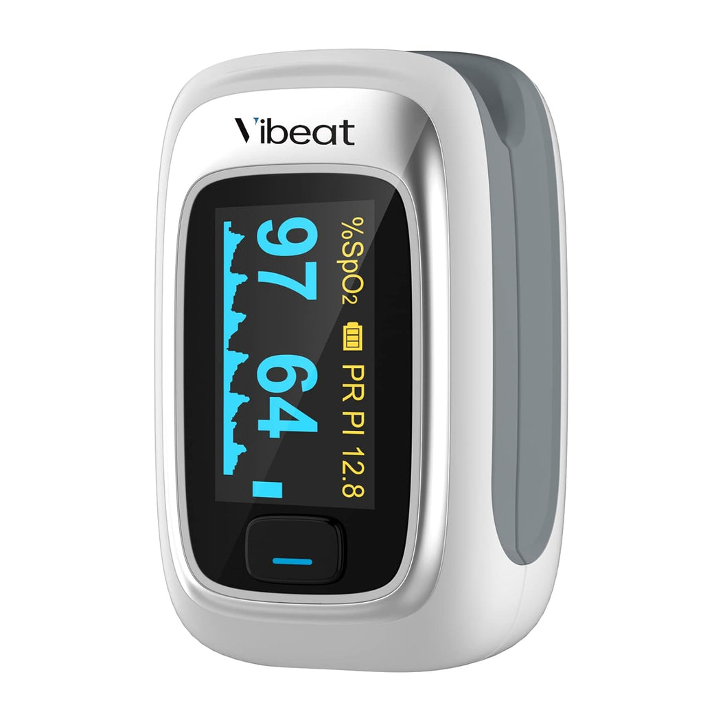 Fingertip Pulse Oximeter, Blood Oxygen Saturation Monitor| O2 Meter, Portable SPO2 & Pulse Rate Monitor, Batteries