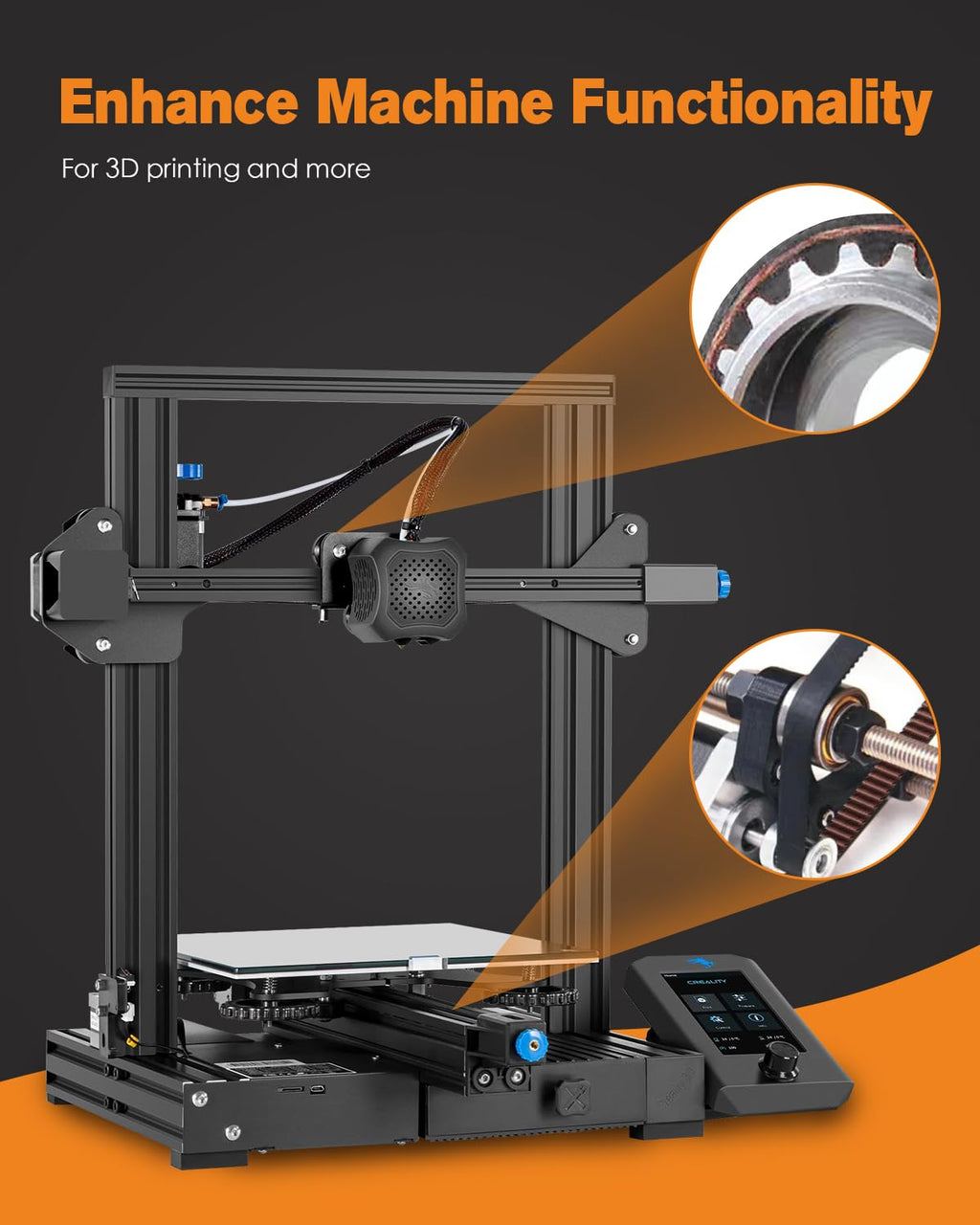 HANGLIFE GT2 Timing Belt with Copper Buckle - 3D Printer Open Synchronous Belt (2mm Pitch) 3D Printer Accessories - 9mm x 5M (16.4ft)