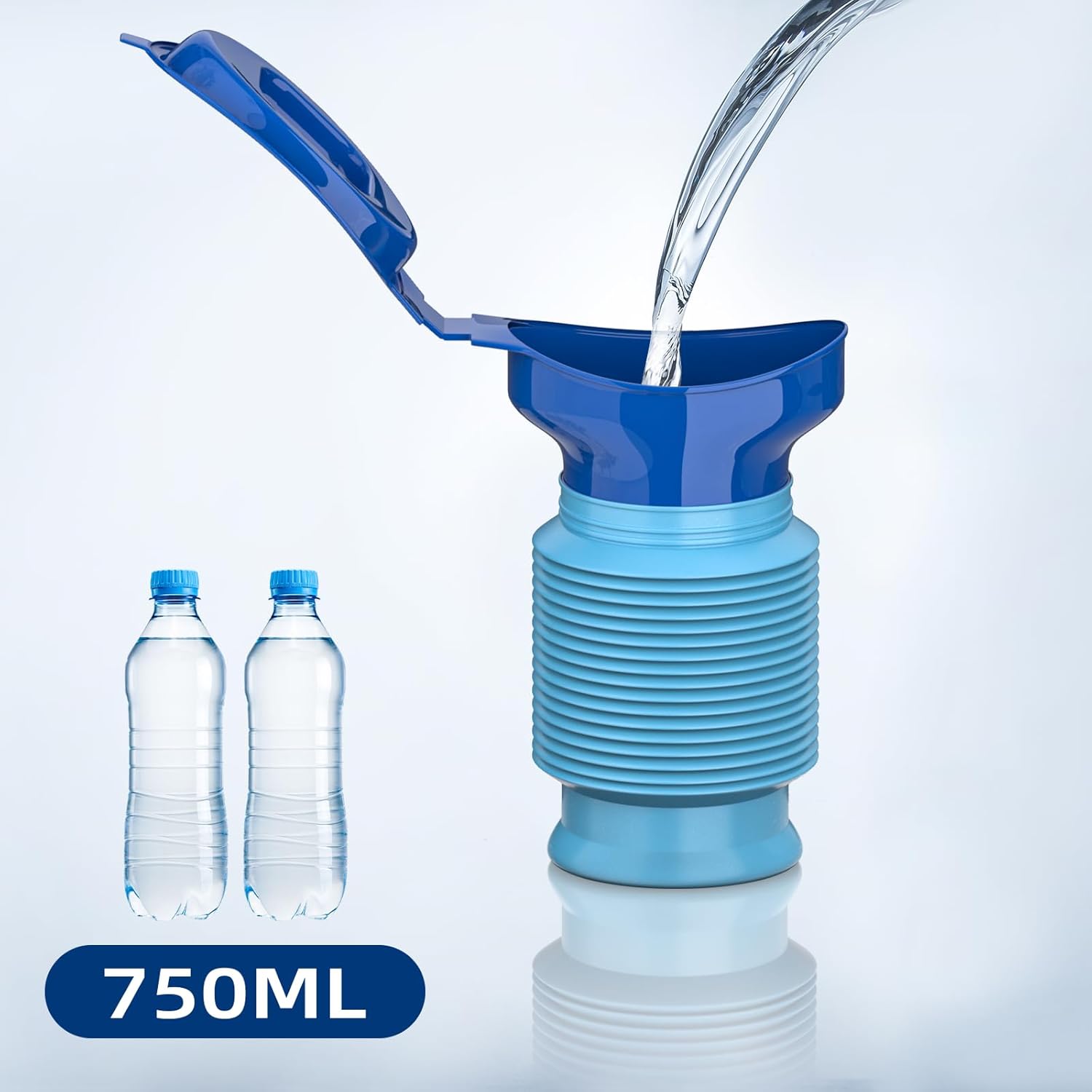 Pee Bottles for Men, Adjustable Emergency Urinal 750ml, Car Pee Bottle for Men and Women, Portable Toilet for Car