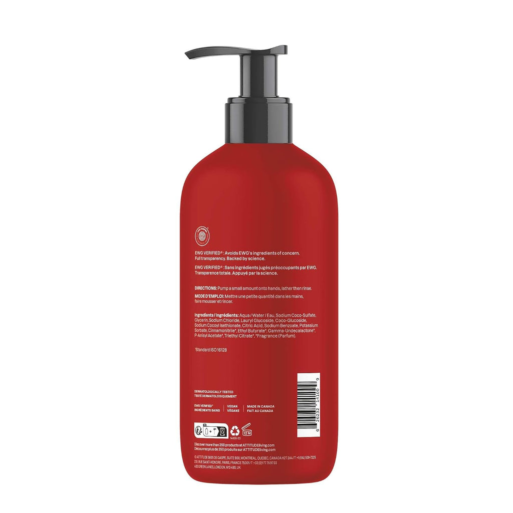 ATTITUDE Hand Soap, EWG Verified, Apple & Spices, 16 oz
