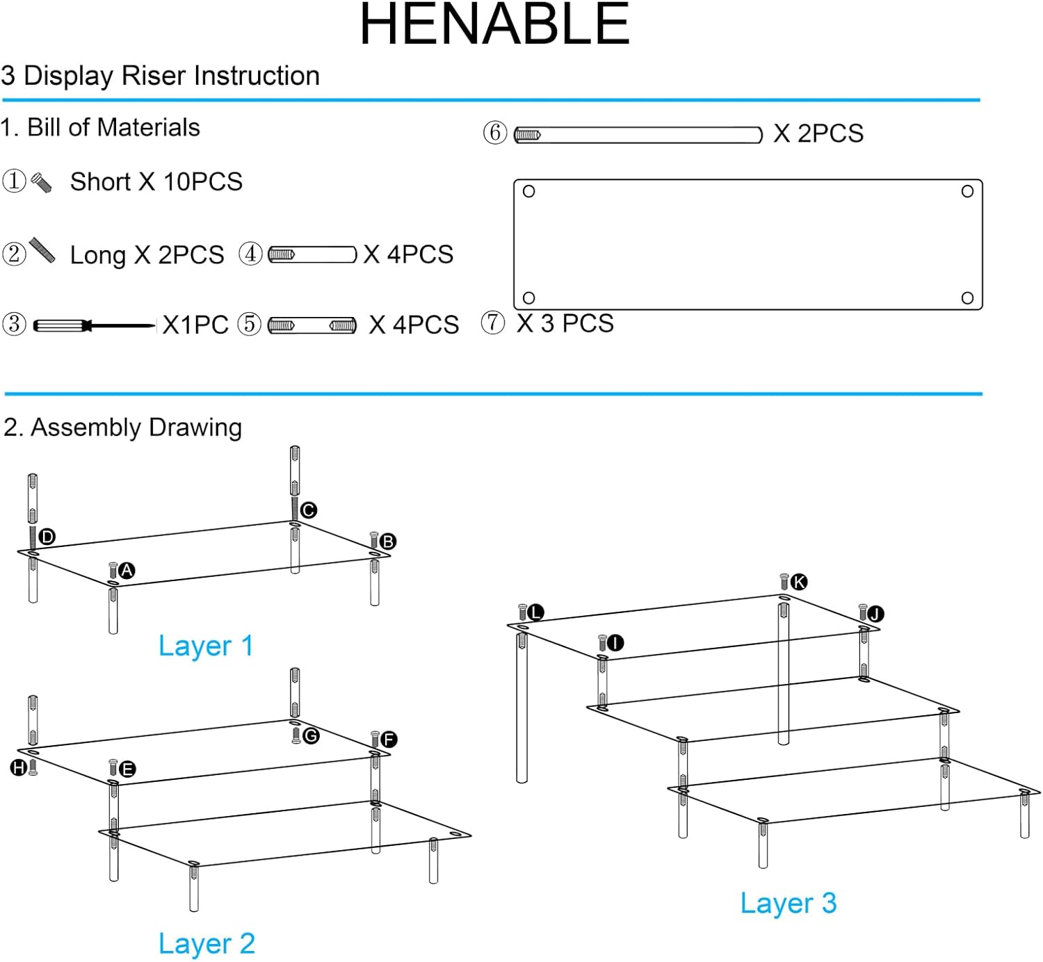 2PCS Large Acrylic Display Risers, Perfume Stand Organizer, Clear Acrylic Shelf Risers for Display Stands for Food