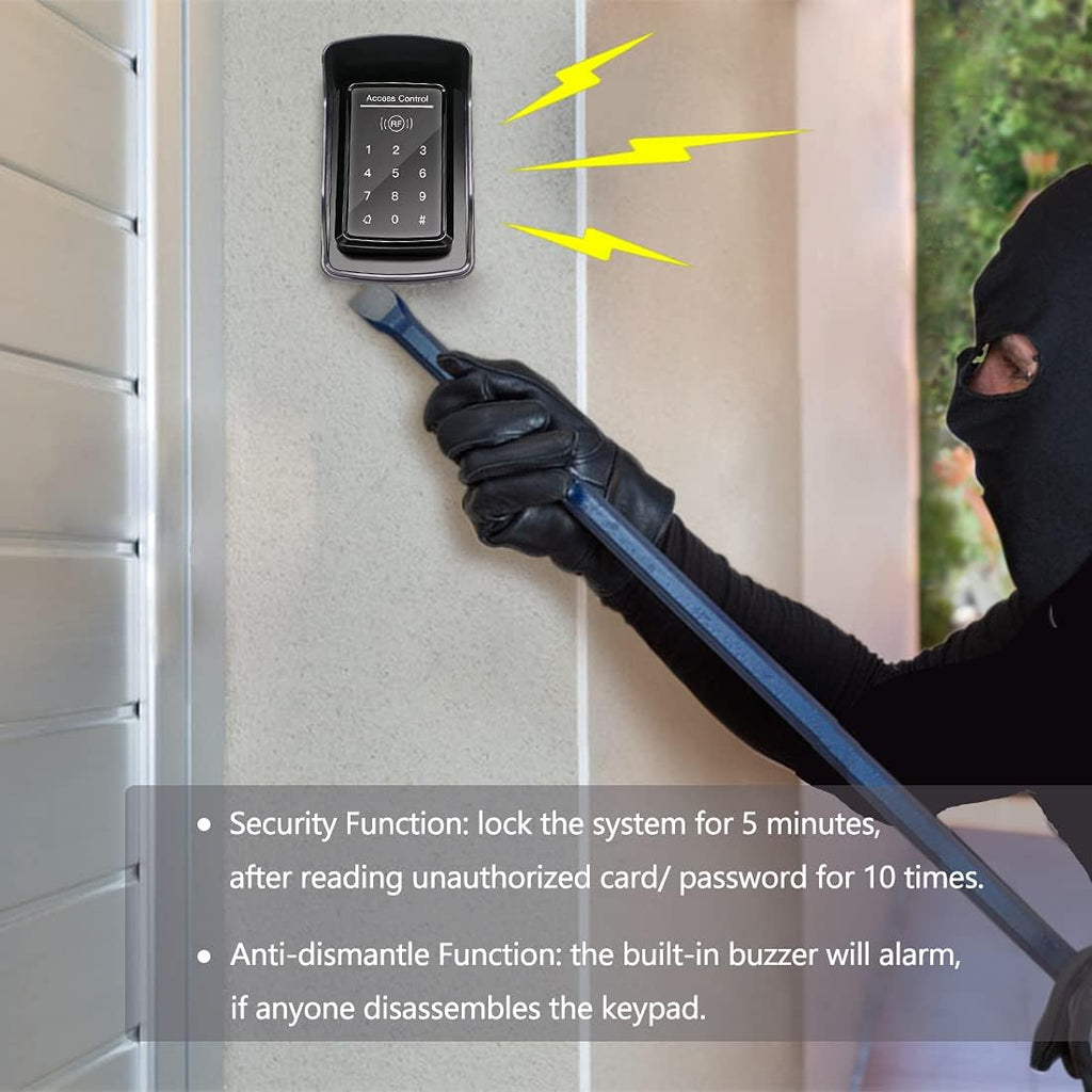 TC175P Touch Panel Wired Keypad | DC 12V 24V for Automatic Driveway Gate Opener, Door Access Control System, Digital