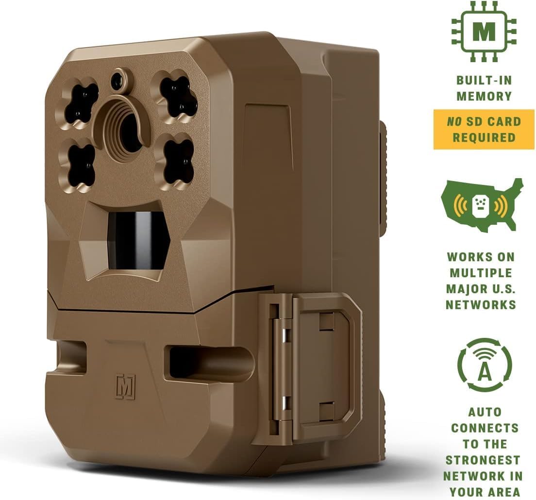 Edge Cellular Trail Camera - Auto Connect - Nationwide Coverage - 720p Video with Audio - Built in Memory - Cloud