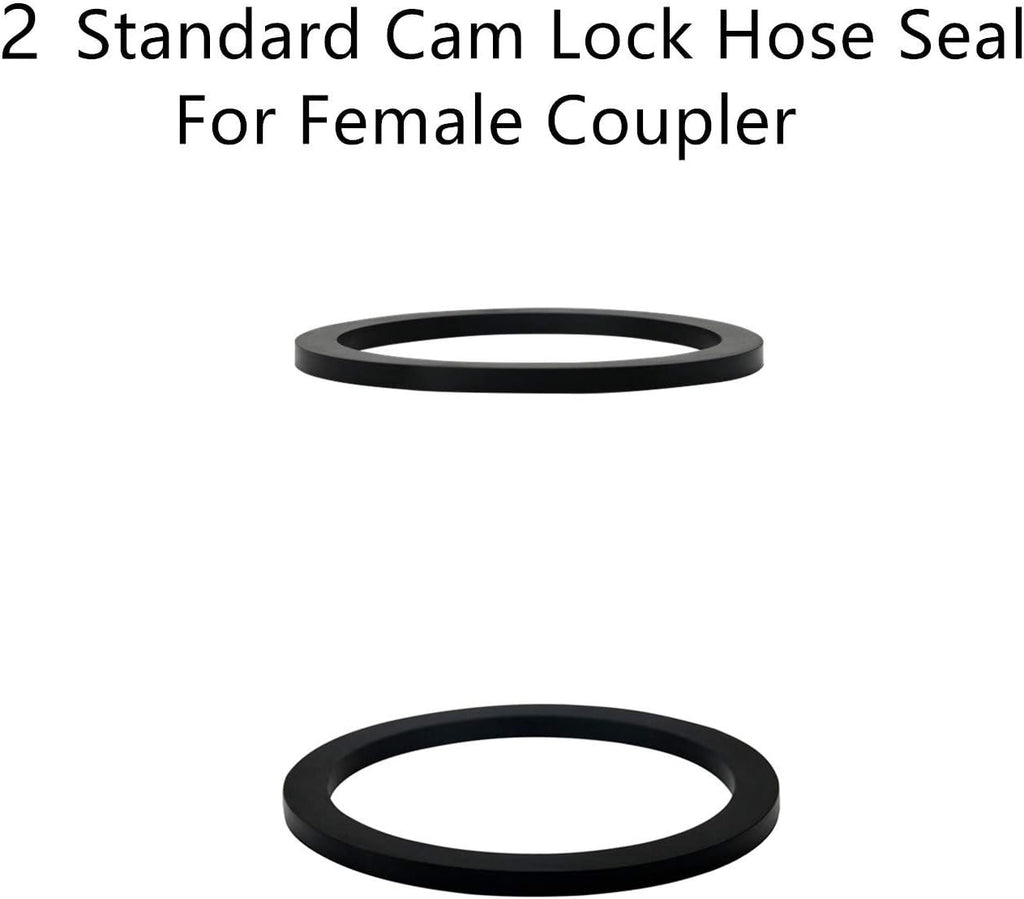2PCS Cam and Groove Fitting, Aluminum, Type DC, 1" Dust Cap, with 2PCS Camlock Gasket Fitting