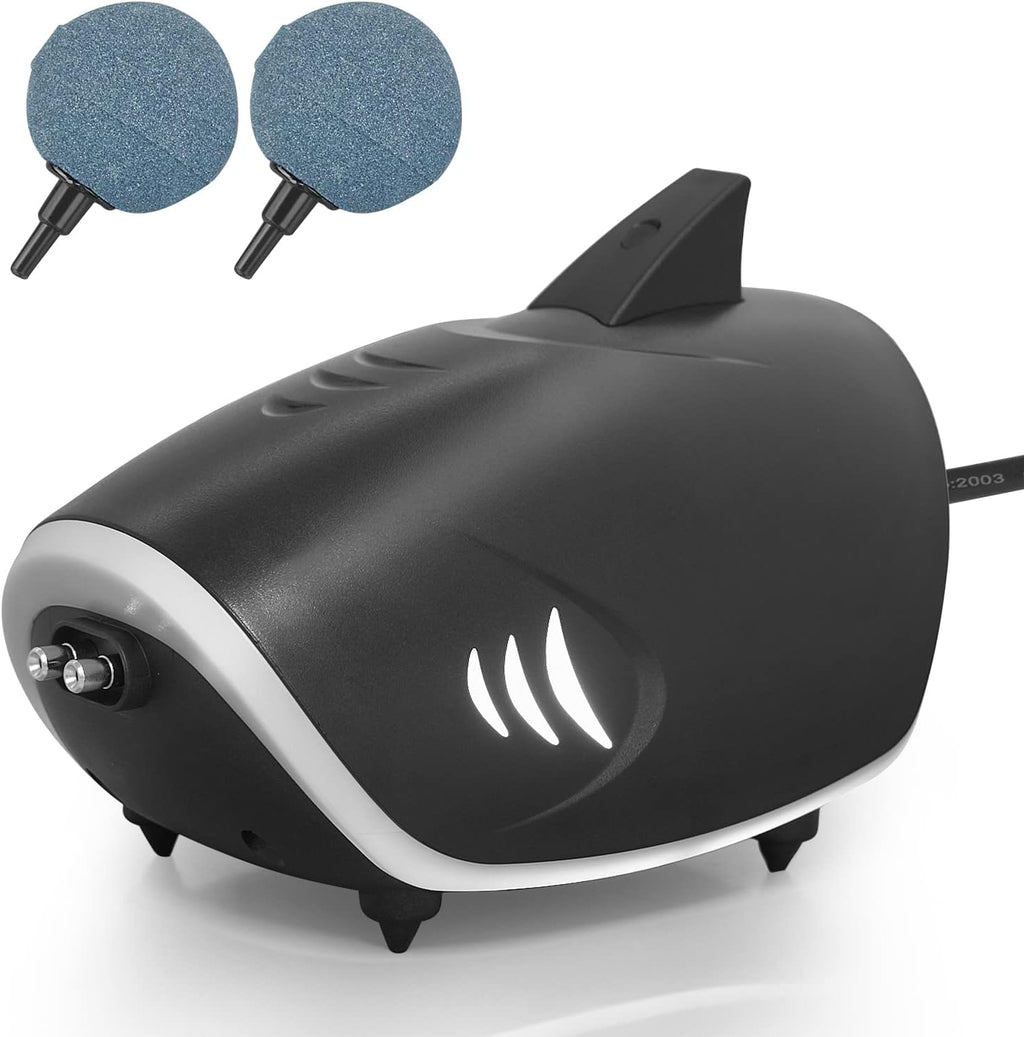 6W Silent Aquarium Air Pump - 160GPH Large Air Volume Fish Aerator, Adjustable Oxygen Pump for Fish Tank up to 300