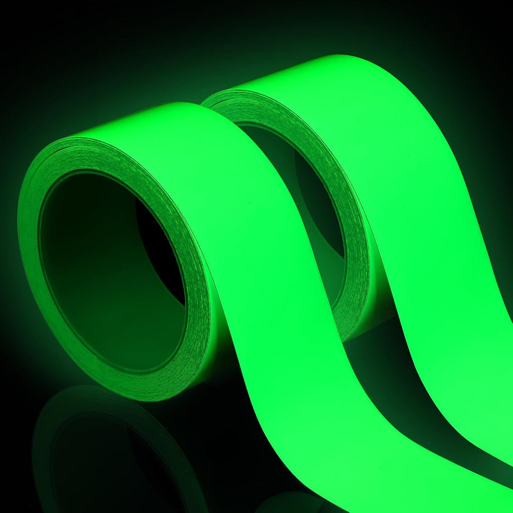 2 Rolls Glow in The Dark Tape 32.8 ft x 2 in Halloween Night Decor
