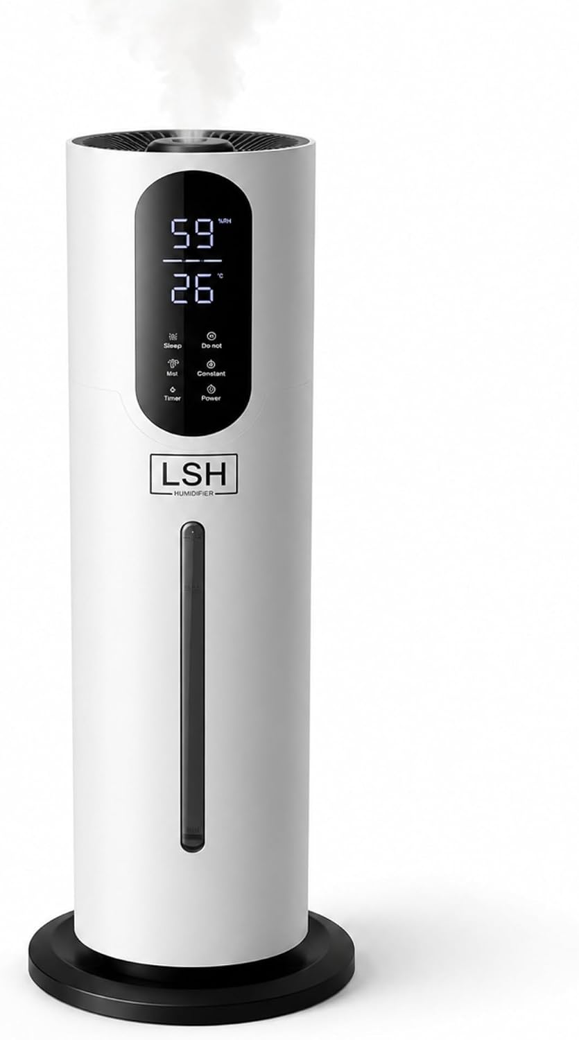 Air Humidifier 7.5L Large Capacity, Top Fill, Touch Screen & Remote Control, Quiet Ultrasonic Cool Mist for Bedroom