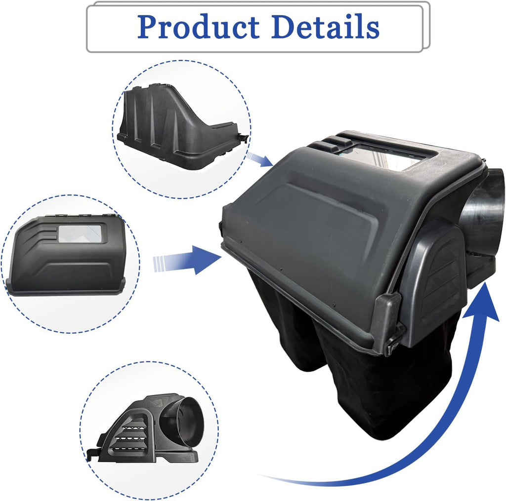 (Note:NO Bagger Brackets kit) Twin Bagger/Double Bagger kit Compatible with 42-46inch Zero-Turn Lawn Mowers 36 Inch