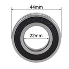 uxcell 60/22-2RS Deep Groove Ball Bearings Z2 22mm x 44mm x 12mm Double Sealed Chrome Steel 4pcs