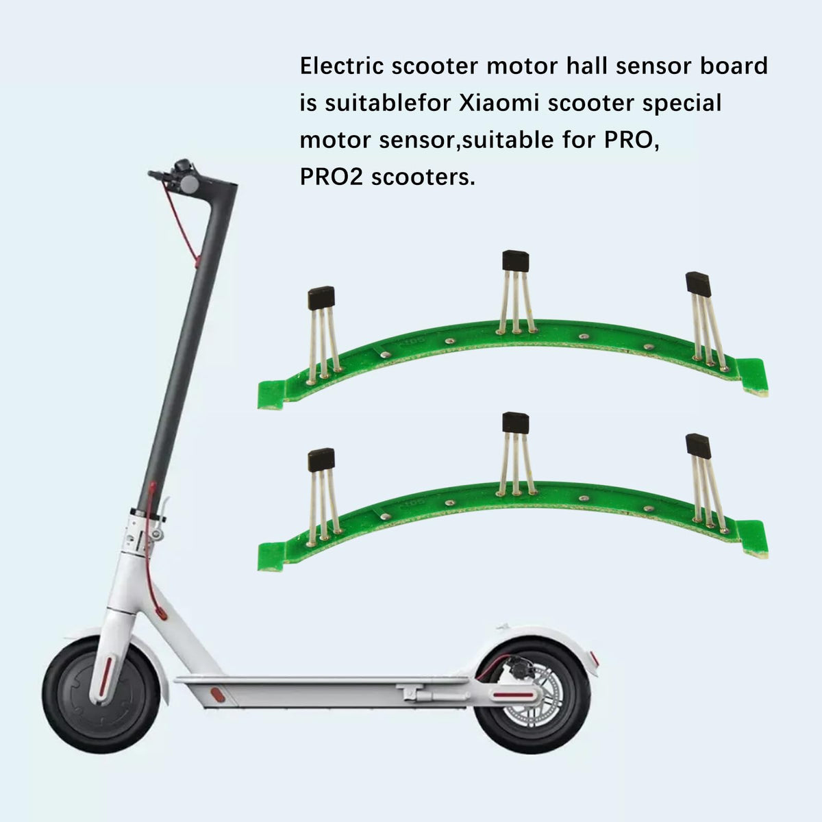2Pcs Electric Scooter Hall Sensor Board, PCB Hub Motor Hall Effect Sensors