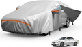 8 Layers Car Cover Waterproof All Weather,Outdoor Car Cover Rain Sun Protection for Car with Zipper Cotton, Universal