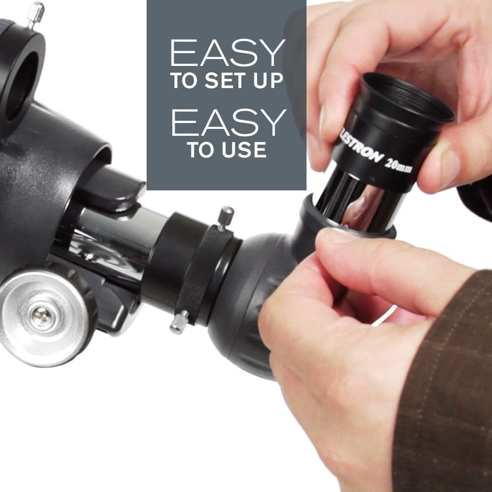 AstroMaster 70AZ Refractor Telescope for Moon & Planet Viewing | Fully Coated Glass Optics, Crisp Moon & Planetary
