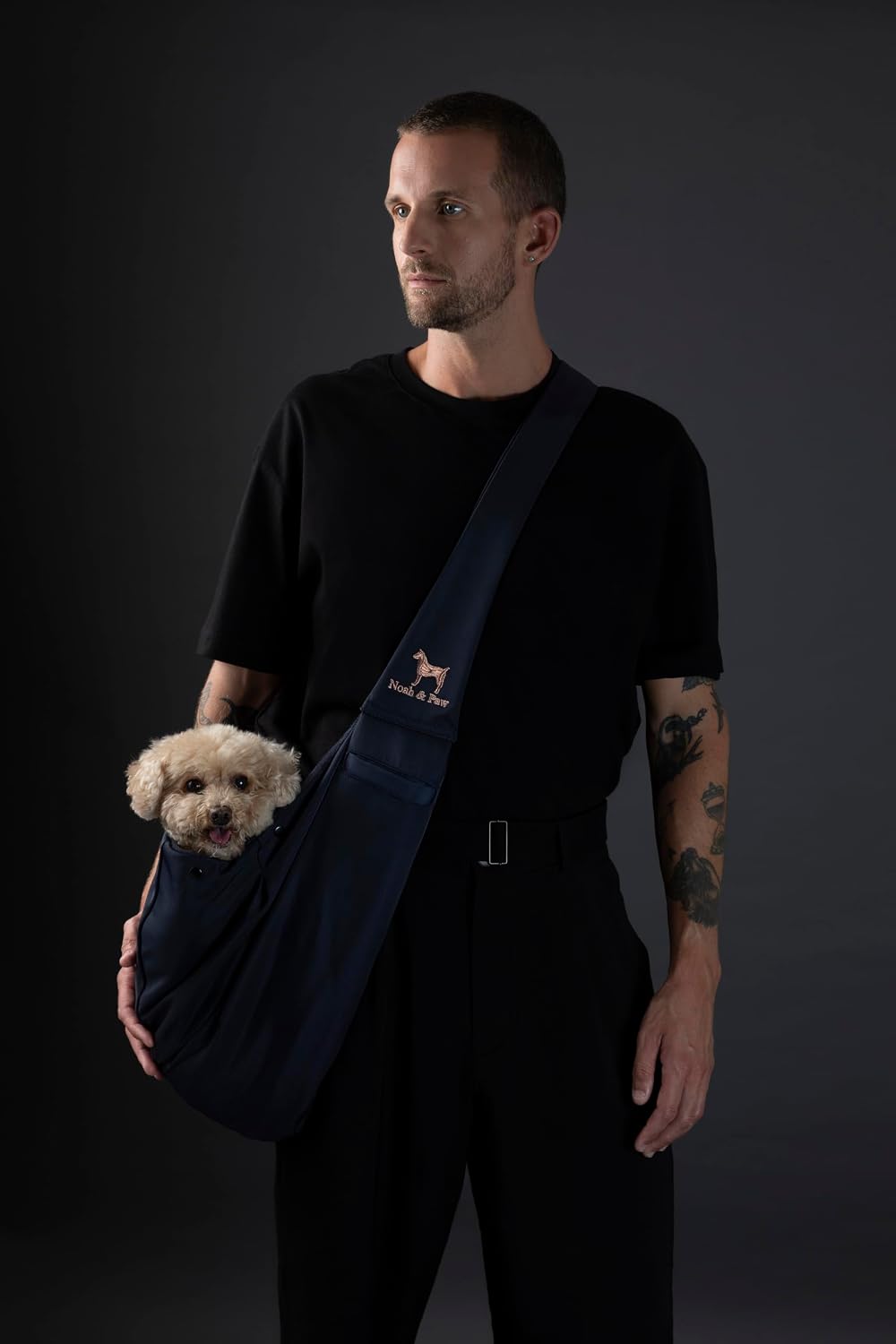 Dog Sling Carrier for Small Dogs 5-18lb, Dog Sling for Small Dogs and Cats, Dog Carrier with Adjustable Padded Strap