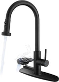 Pull Down Kitchen Faucet with Glass Rinser, 3 Spray Modes, Matte Black