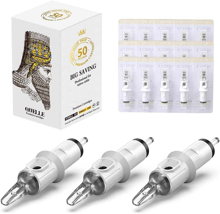 Tattoo Cartridges Needles 50Pcs Mixed #12 Standard Round Shader 3RS 5RS 7RS 9RS 11RS EN05S-50KIT-S