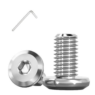 Metuja M8-1.25 x 8mm,20-Pack Silver Flat Head Hex Socket Cap Screw Bolts,304 Stainless Steel,Fully Threaded M8 Bolt,Metric Fasteners for Furniture