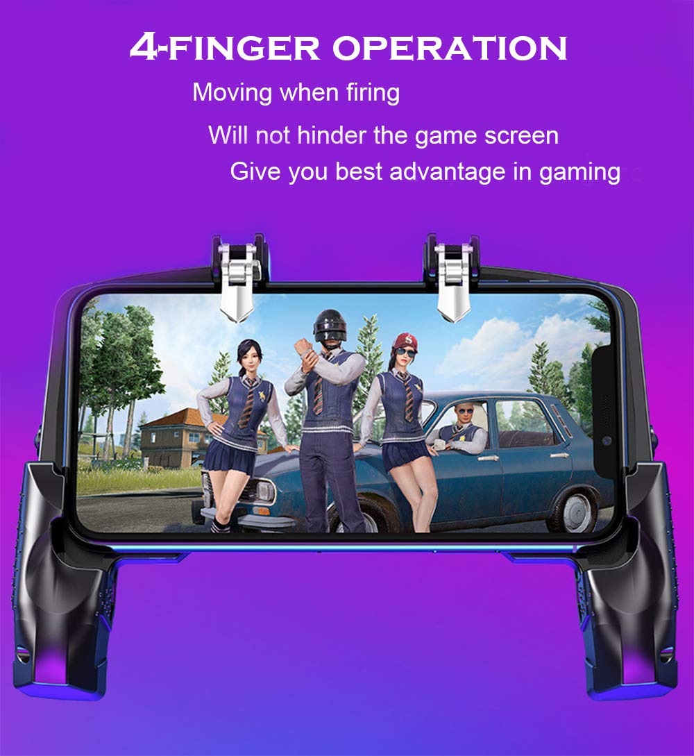 K21 Mobile Game Controller for PUBG/Call of Duty/Fortnite,aim Trigger Fire Buttons L1R1 Shooter Sensitive