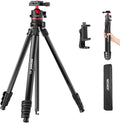 Basics 66.5"/169 cm Travel Tripod for Camera, Lightweight Portable DSLR Stand with Ball Head, Arca Type QR Plate