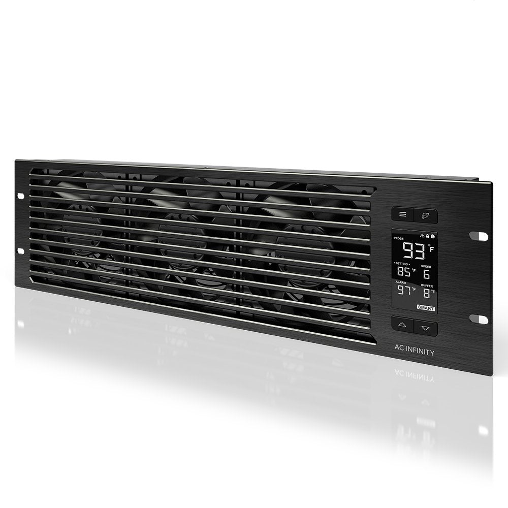 AC Infinity CLOUDPLATE T9-N, Rack Mount Fan Panel 3U, Intake Airflow