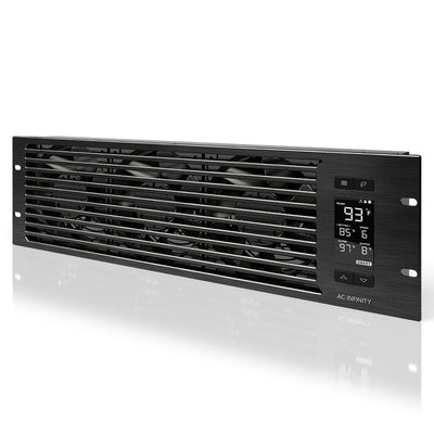AC Infinity CLOUDPLATE T9-N, Rack Mount Fan Panel 3U, Intake Airflow