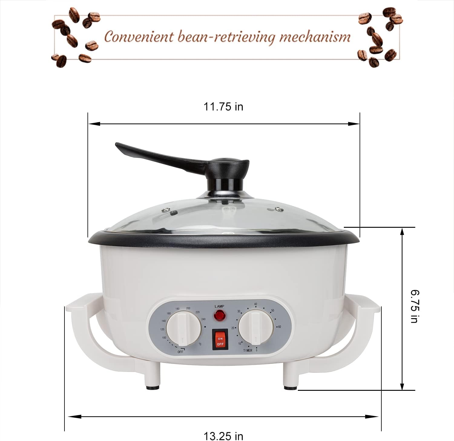 Upgraded Coffee Roaster, Electric Coffee Bean Roaster Machine for Home
