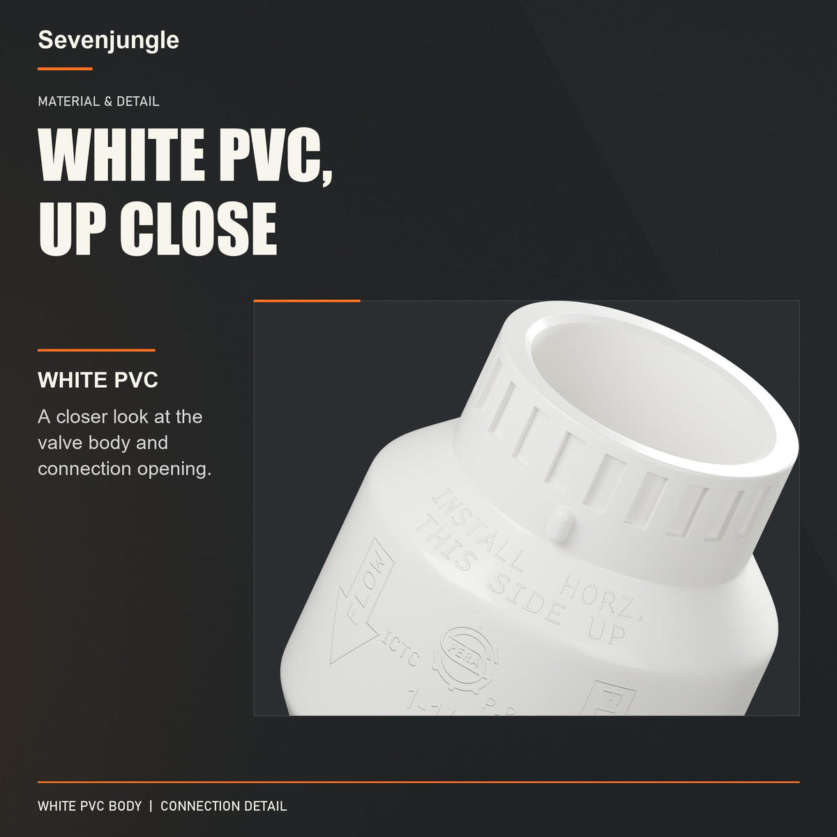 Sevenjungle 1-1/2 Inch PVC Check Valve, Socket x Socket