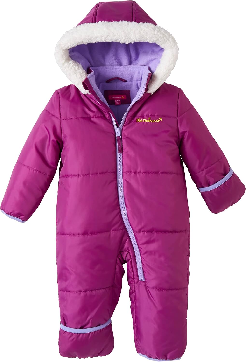 Baby Girls Hooded Snowsuit Onesie Winter Bunting | Breathable Warm Infant Outerwear, Cozy Insulated Coverall for
